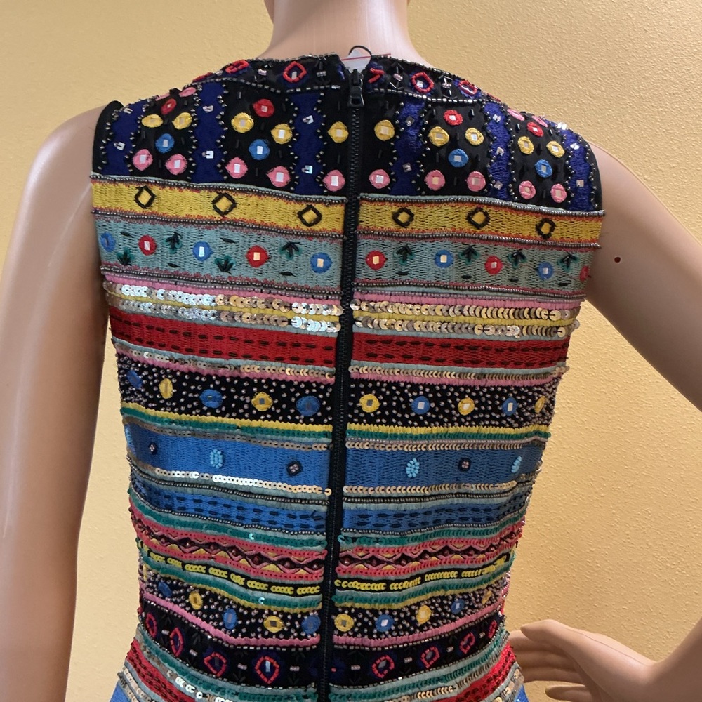 Alice and Olivia Dress NWT Embellished Beaded Embroidered Size 6 - Picture 6 of 13
